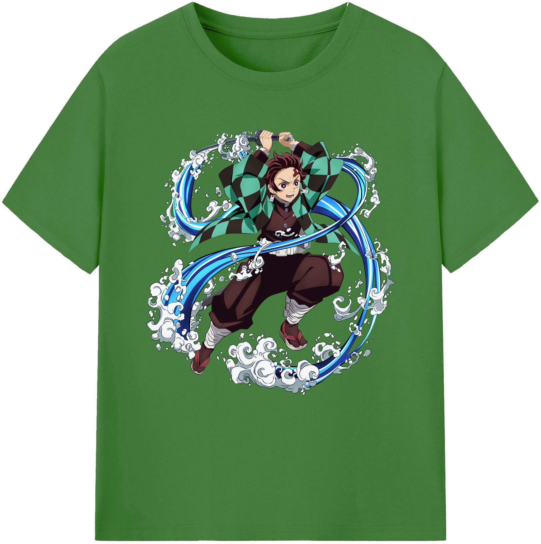 （画像用） 鬼滅の刃 竈門 炭治郎／かまど たんじろう Kamado Tanjirou レディースカジュアルプリントTシャツ（綿100％）